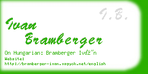 ivan bramberger business card